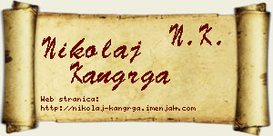 Nikolaj Kangrga vizit kartica